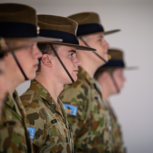 Northholm students commemorating ANZAC Day