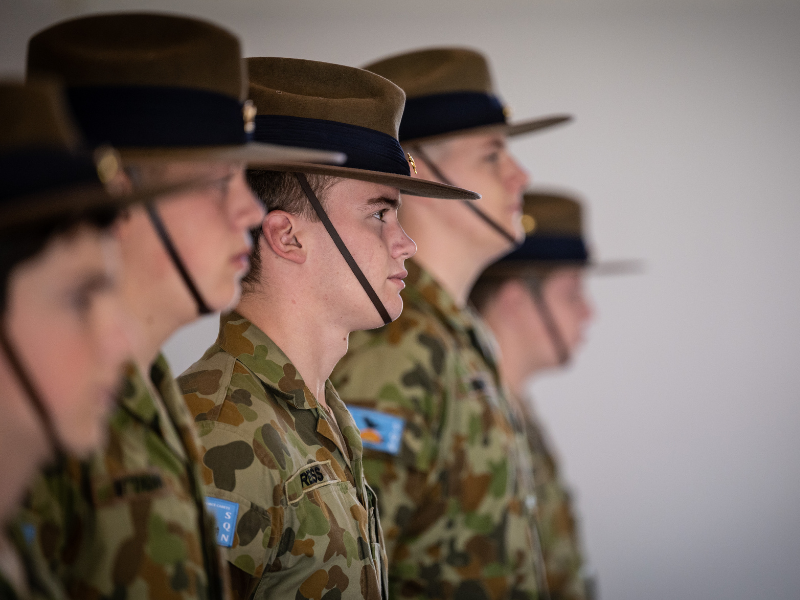 Northholm students commemorating ANZAC Day